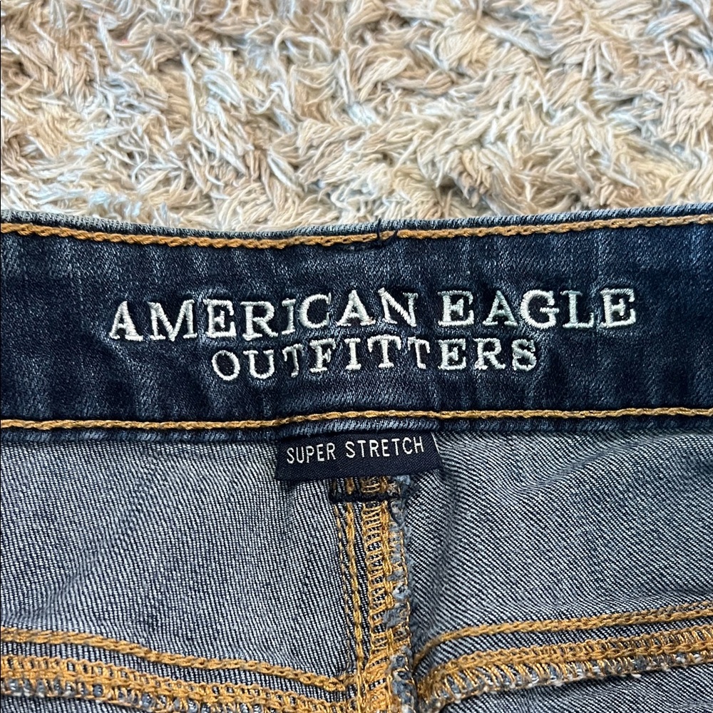 American Eagle Outfitters Dark Blue Jean Shorts - Picture 3 of 4